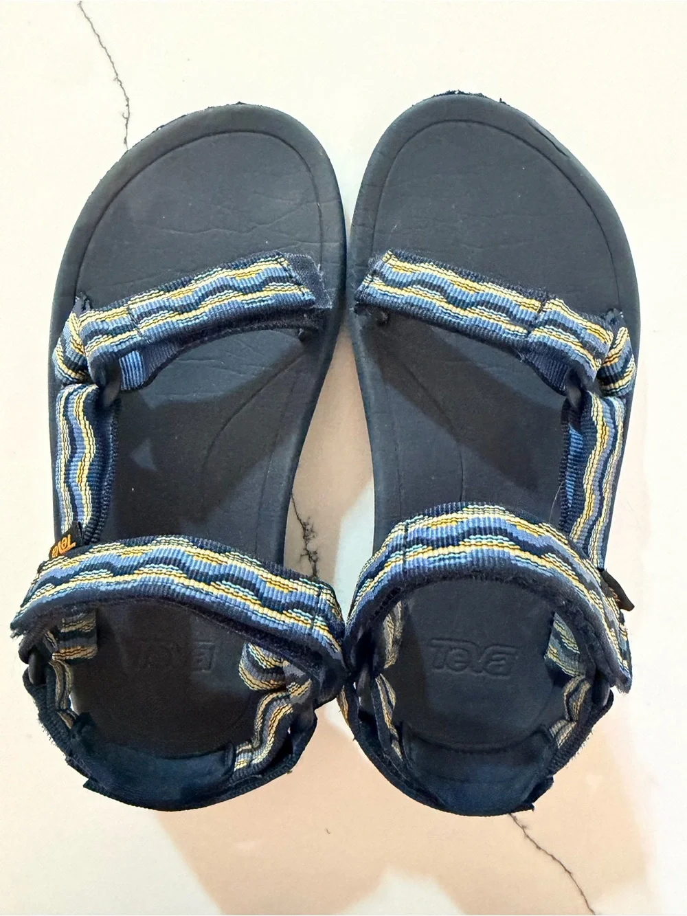 Teva Kids Navy, Yellow & Light Blue Strap Sandals
